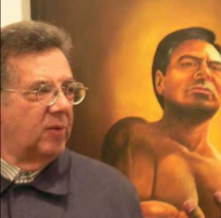 Alberto Hijar, con autorretrato de Jacobo Silva Nogales Alberto Hijar, con autorretrato de Jacobo Silva Nogales