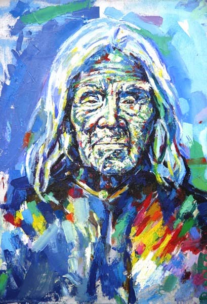 Lonko Keipul pintura al oleo